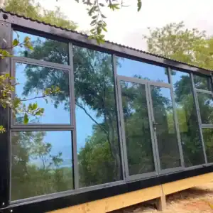 6x3m Flat Pack Cabin with Glass Wall