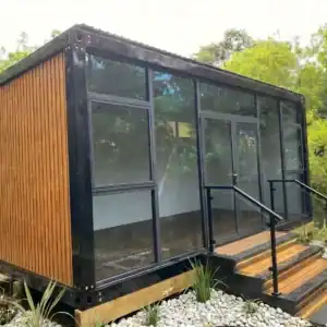 6x3m Flat Pack Cabin with Glass Wall